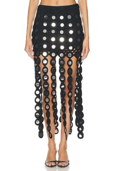 Simon Miller Beep Beep Mirror Maxi Skirt In Black Mirror
