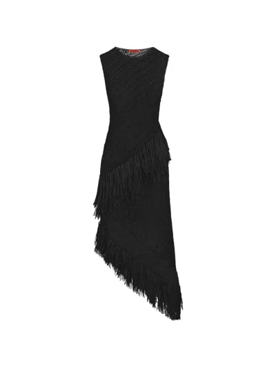 Simon Miller Beja Crochet Midi Dress In Black