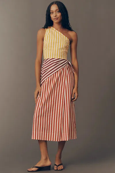 Simon Miller Belem Poplin Midi Dress In Yellow
