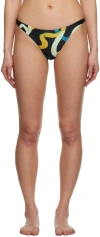 Simon Miller Black Bwai Bikini Bottoms In Snake Pit Print