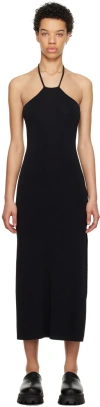Simon Miller Yuma Maxi Viscose Halter Dress In Black