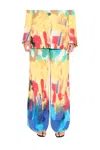 Simon Miller Bloo Crepe High Waist Pant In Palette Print