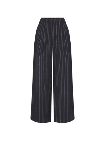 Simon Miller Bloo Pinstripe Trousers In Blue