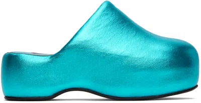 Simon Miller Blue Bubble Clogs In Boogie Blue