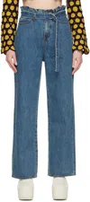 Simon Miller Blue Ringling Jeans In Dark Indigo Wash