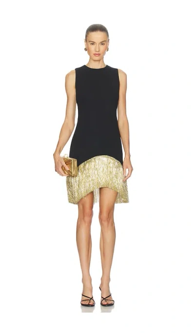 Simon Miller Bowie Fringe Mini Dress In Black