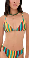 Simon Miller Bwai Bikini Top Vibrant Multi Stripe In Multi