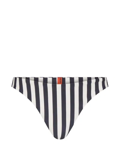 Simon Miller Bwai Striped Bikini Bottom In Black
