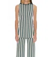 Simon Miller Canoga Knit Sleeveless Top In Gummy Green In Black