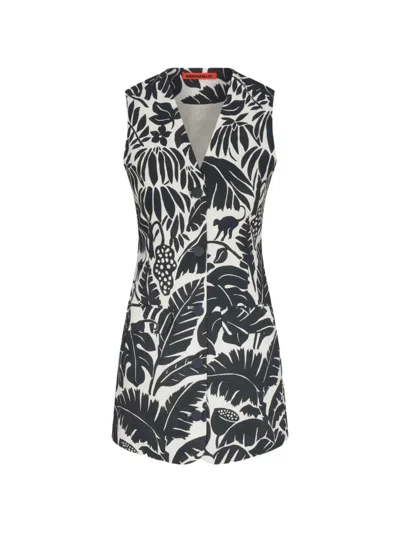 Simon Miller Carob Acapulco-print Mini Dress In Black
