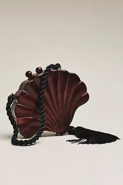 Simon Miller Carved Concha Clutch In Brown