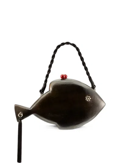 Simon Miller Carved Fish Tote Bag In Red