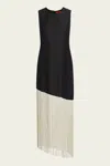 Simon Miller Casablanca Fringe Dress In Black Seashell