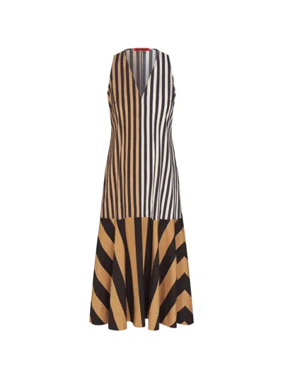 Simon Miller Celeste Striped Midi Dress In Multi