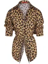 Simon Miller Cheetah Blouse In Brown