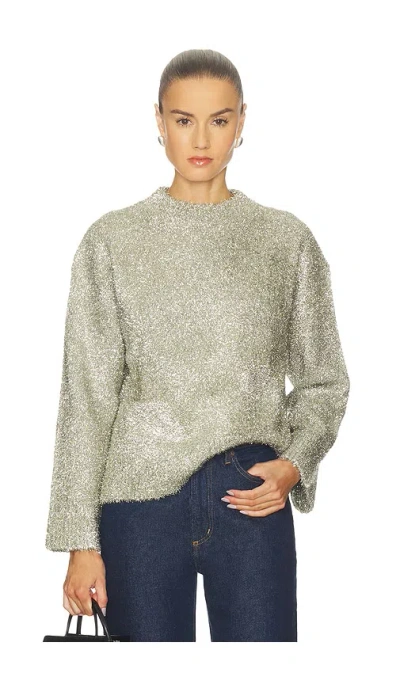 Simon Miller Cher Tinsel Knit Sweater In Silver