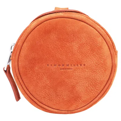 Simon Miller Circle Pop Pouch In Brown Suede