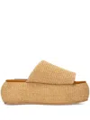 Simon Miller Cloudy Raffia Platform Slide Sandals In Multi