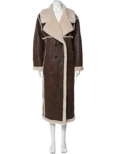 Pre-owned Simon Miller Colorblock Pattern Coat In Brown