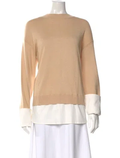 Pre-owned Simon Miller Colorblock Pattern Crew Neck Sweater In Neutral