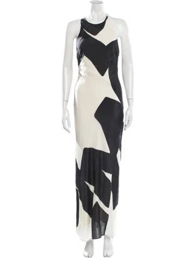 Pre-owned Simon Miller Colorblock Pattern Long Dress In Multicolor