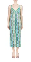 Simon Miller Comet Striped Midi Dress In Multi