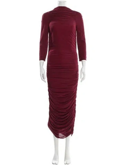 Pre-owned Simon Miller Cowl Neck Midi Length Dress In Red