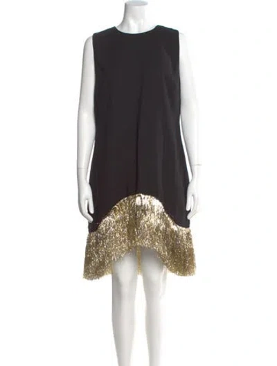 Pre-owned Simon Miller Crew Neck Knee-length Dress In Black