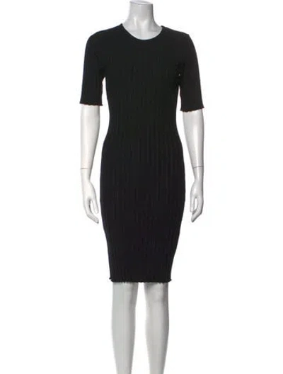 Pre-owned Simon Miller Crew Neck Knee-length Dress In Black