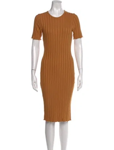 Pre-owned Simon Miller Crew Neck Knee-length Dress In Brown