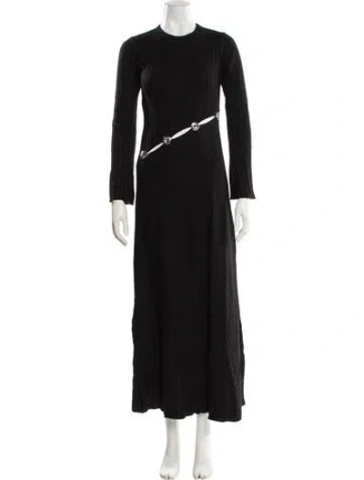 Pre-owned Simon Miller Crew Neck Long Dress In Black