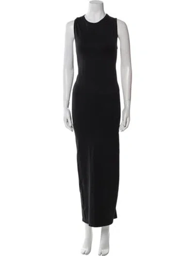 Pre-owned Simon Miller Crew Neck Long Dress In Black