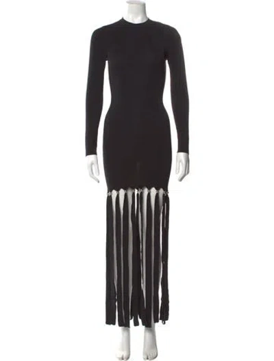Pre-owned Simon Miller Crew Neck Long Dress In Black