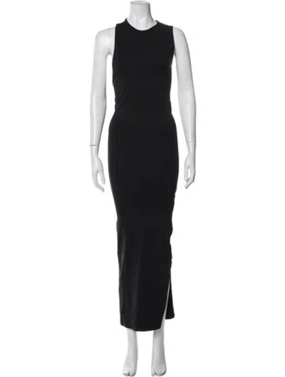 Pre-owned Simon Miller Crew Neck Long Dress In Black