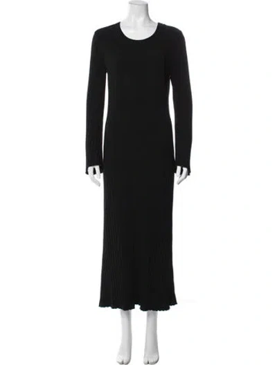 Pre-owned Simon Miller Crew Neck Long Dress In Black