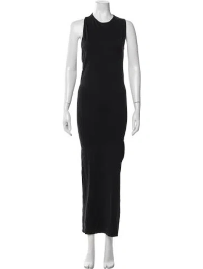 Pre-owned Simon Miller Crew Neck Long Dress In Black