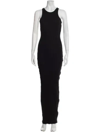 Pre-owned Simon Miller Crew Neck Long Dress In Black