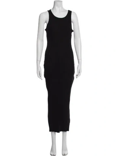 Pre-owned Simon Miller Crew Neck Long Dress In Black