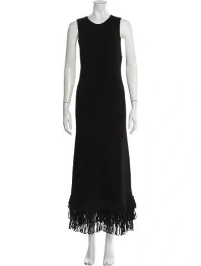 Pre-owned Simon Miller Crew Neck Long Dress In Black