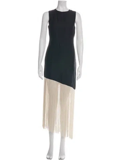Pre-owned Simon Miller Crew Neck Long Dress In Black