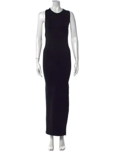 Pre-owned Simon Miller Crew Neck Long Dress In Black