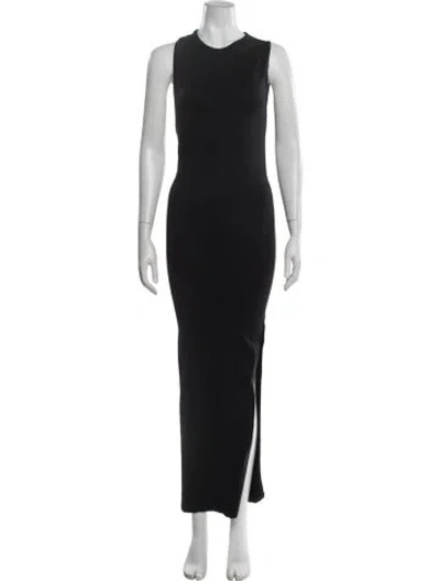Pre-owned Simon Miller Crew Neck Long Dress In Black