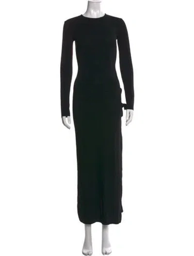 Pre-owned Simon Miller Crew Neck Long Dress In Black