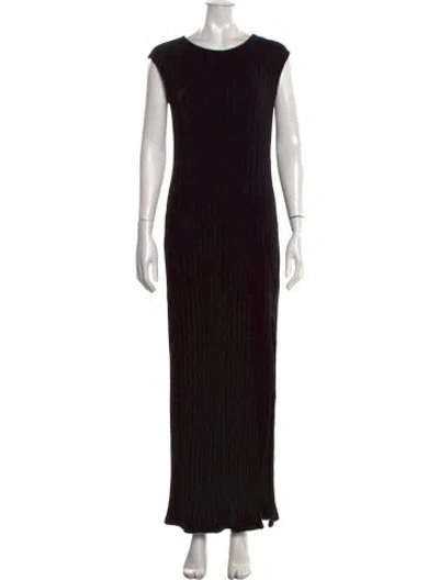 Pre-owned Simon Miller Crew Neck Long Dress In Black