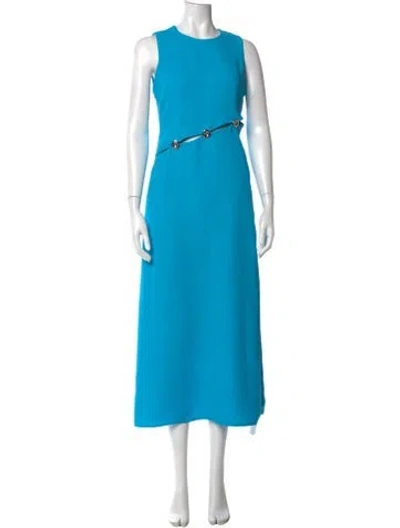 Pre-owned Simon Miller Crew Neck Long Dress In Blue