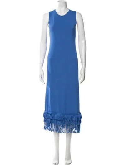 Pre-owned Simon Miller Crew Neck Long Dress In Blue