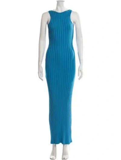 Pre-owned Simon Miller Crew Neck Long Dress In Blue