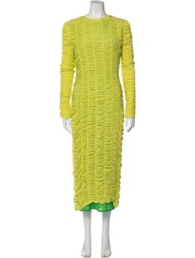 Pre-owned Simon Miller Crew Neck Long Dress In Green