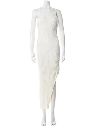 Pre-owned Simon Miller Crew Neck Long Dress In Neutral