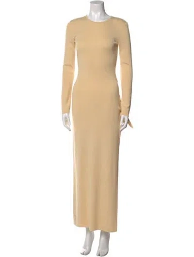 Pre-owned Simon Miller Crew Neck Long Dress In Neutral